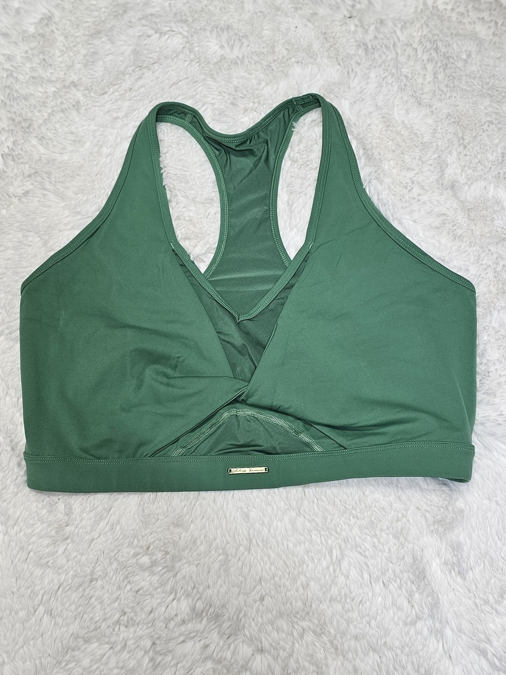 Gymshark x Whitney Simmons Mesh Layer Bra EUC Leaf Green XXL #2